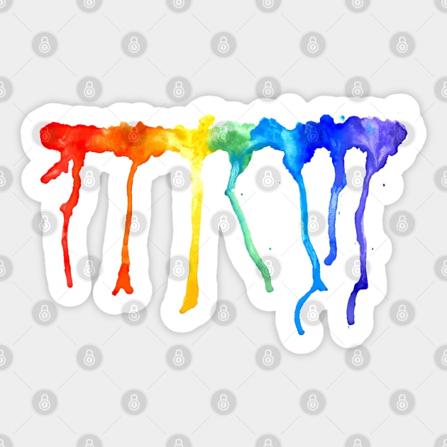 Rainbow Splatters Sticker by AnnArtshock